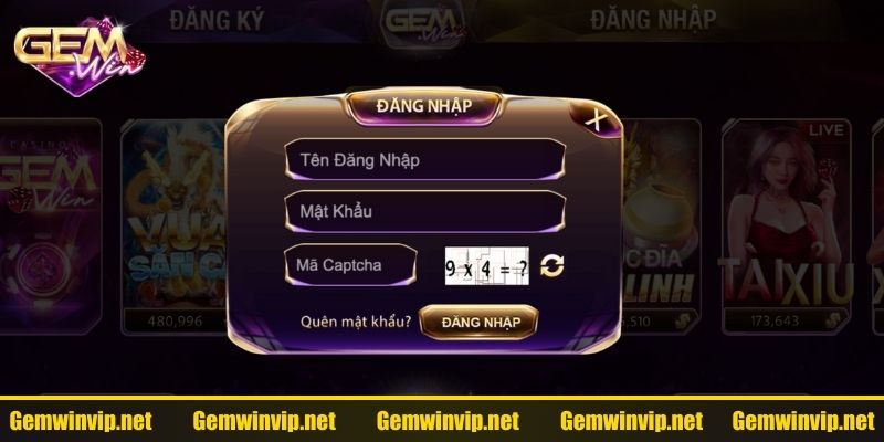 Đăng nhập Gemwin