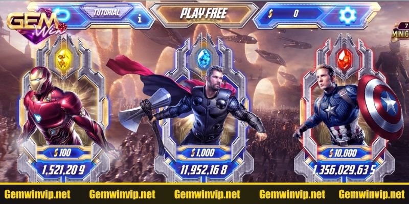 Slots siêu anh hùng Avengers hấp dẫn